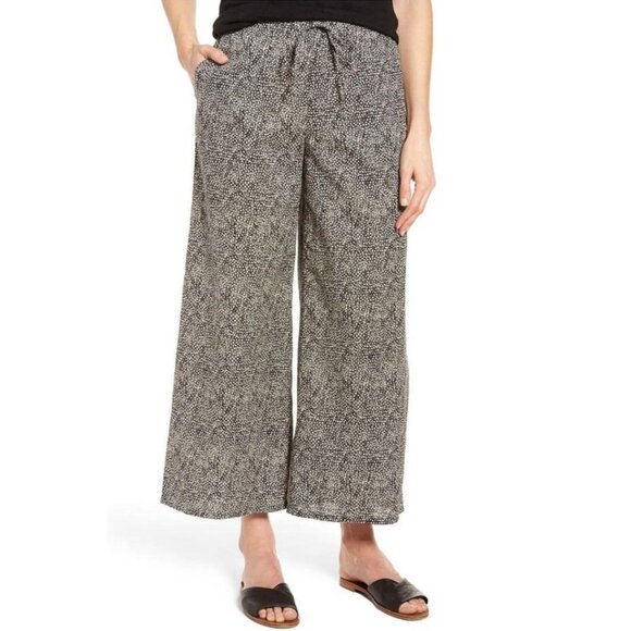 Eileen Fisher Pants - EUC Women's EILEEN FISHER Organic Cotton Droplet Crop Wide-leg Pants | Size PL